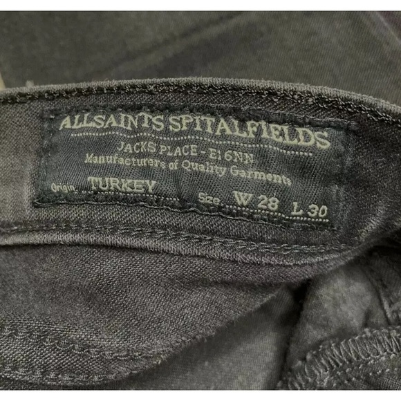 Allsaints Roseport Ashby Skinny Jeans Washed Black - Picture 5 of 6